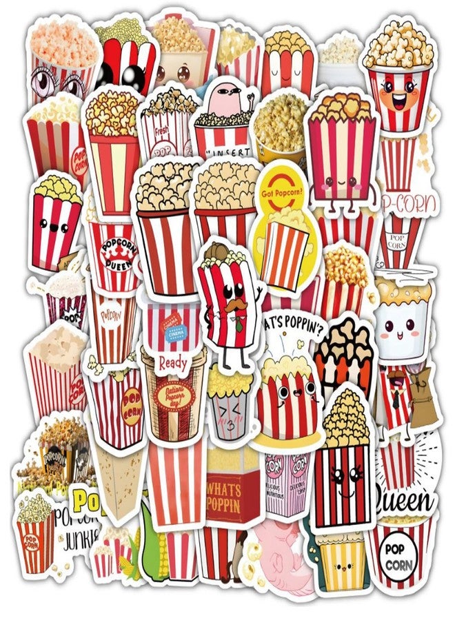 EUGFI 120pcs Popcorn Stickers Pack - Waterproof Vinyl Decals for Water Bottle, Laptop, Phone, Skateboard, Scrapbooking, Movie Night Party Favors & Decorations - Image 5